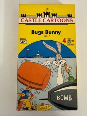 Bugs Bunny VHS Vol. 1 Castle Cartoons Vintage Tape 1987 Cartoon Classics